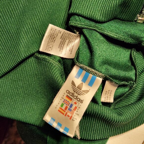 💚 Vintage Adidas Trefoil Full Zip Track Jacket Small Green 👟 - Picture 5 of 7